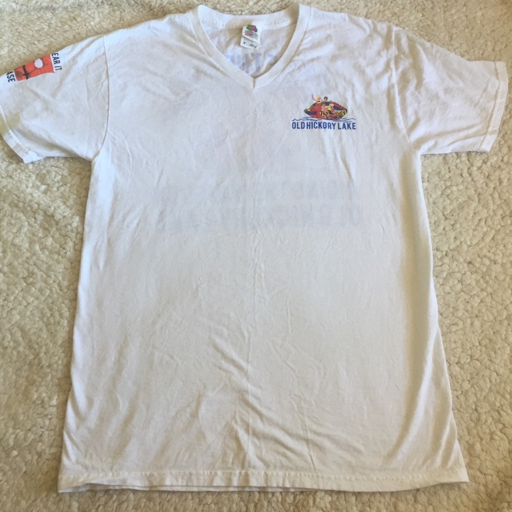 Vintage V Neck Lake Tubing T Shirt